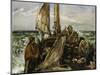 The Workers of the Sea, 1873-Edouard Manet-Mounted Giclee Print