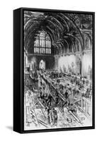 The Workmen in Possession, Westminster Hall, London, 1910-Joseph Pennell-Framed Stretched Canvas