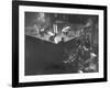 The Workmen Quickly Covering the Ingot with Vermiculite-Ralph Morse-Framed Photographic Print