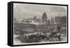 The Works of the Metropolitan Extension Railway in Smithfield-null-Framed Stretched Canvas