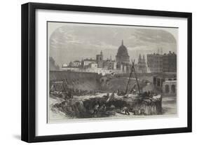 The Works of the Metropolitan Extension Railway in Smithfield-null-Framed Giclee Print