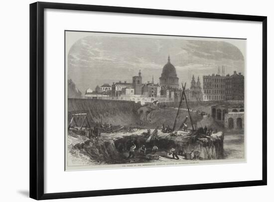 The Works of the Metropolitan Extension Railway in Smithfield-null-Framed Giclee Print