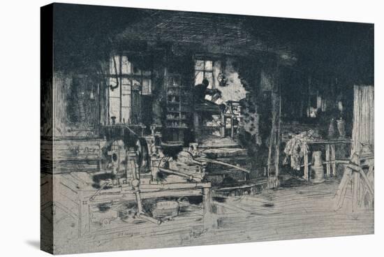 'The Workshop, Stirling', 1905-David Young Cameron-Stretched Canvas