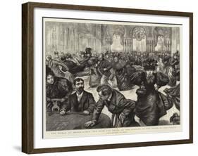 The World at Monte Carlo, the Rush for Seats on the Opening of the Doors of the Casino-Charles Paul Renouard-Framed Giclee Print