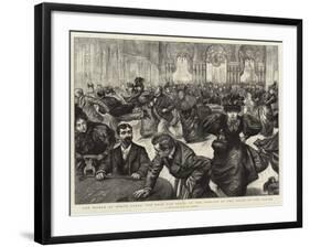 The World at Monte Carlo, the Rush for Seats on the Opening of the Doors of the Casino-Charles Paul Renouard-Framed Giclee Print