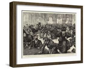 The World at Monte Carlo, the Rush for Seats on the Opening of the Doors of the Casino-Charles Paul Renouard-Framed Giclee Print