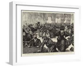 The World at Monte Carlo, the Rush for Seats on the Opening of the Doors of the Casino-Charles Paul Renouard-Framed Giclee Print