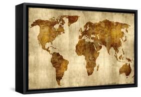 The World - Bronze on Gold-Russell Brennan-Framed Stretched Canvas