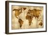 The World - Bronze on Gold-Russell Brennan-Framed Art Print