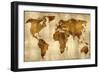 The World - Bronze on Gold-Russell Brennan-Framed Art Print