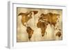 The World - Bronze on Gold-Russell Brennan-Framed Art Print