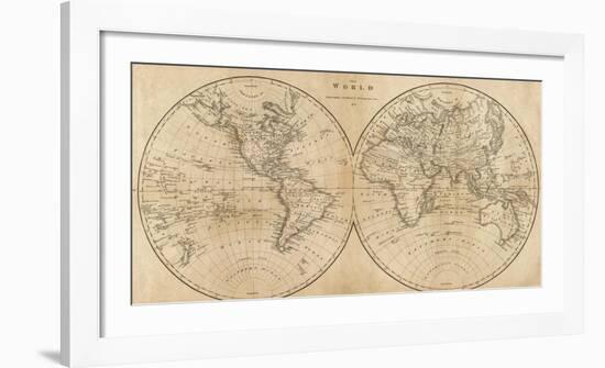 The World, c.1825-Mathew Carey-Framed Art Print