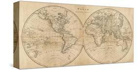 The World, c.1825-Mathew Carey-Stretched Canvas