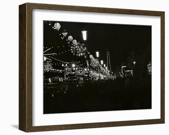 The World Famous Blackpool Illuminations in the Lancashire Seaside Resort-null-Framed Premium Photographic Print