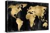The World - Gold on Black-Russell Brennan-Stretched Canvas
