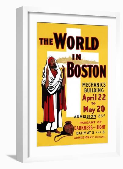 The World in Boston, Mechanics Building, April 22 to May 20-null-Framed Art Print