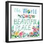 The World Is a Beautiful Place-Ling's Workshop-Framed Art Print