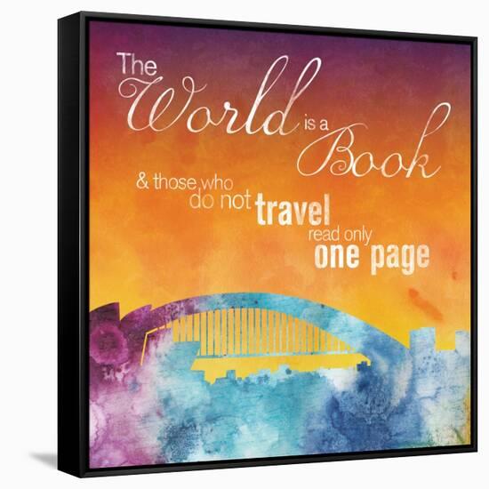 The World is A Book-Lauren Gibbons-Framed Stretched Canvas