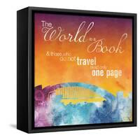 The World is A Book-Lauren Gibbons-Framed Stretched Canvas