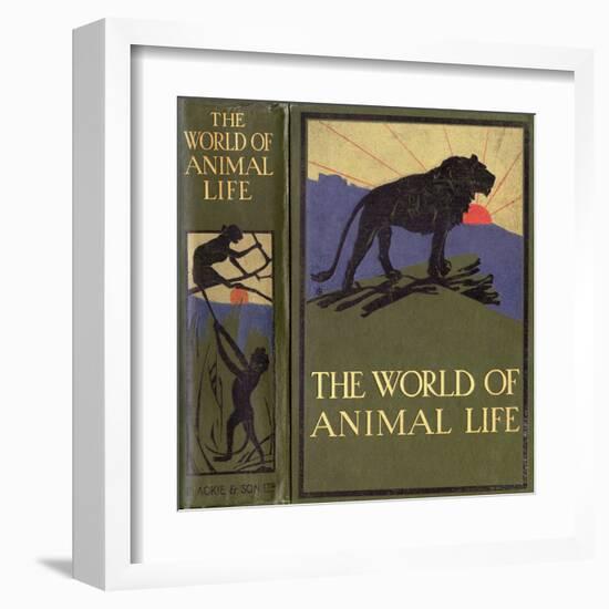 The World of Animal Life Book Front Cover-null-Framed Art Print