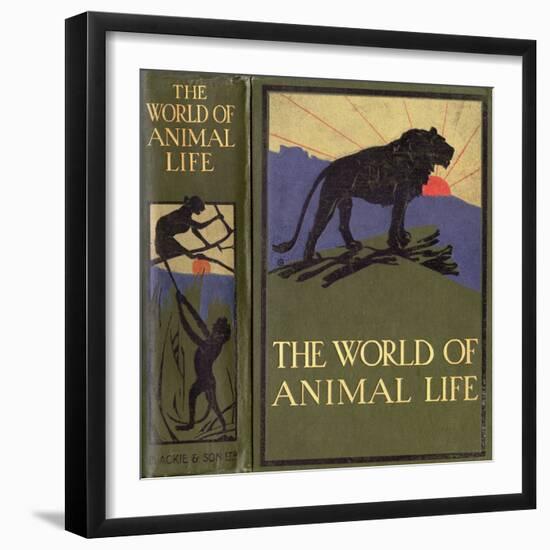 The World of Animal Life Book Front Cover-null-Framed Art Print