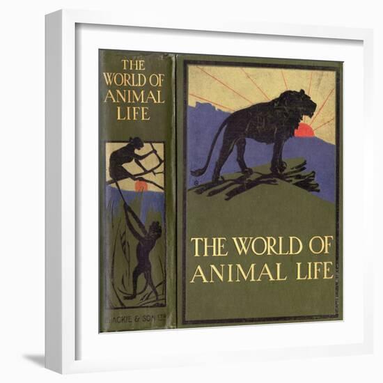 The World of Animal Life Book Front Cover-null-Framed Art Print