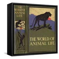 The World of Animal Life Book Front Cover-null-Framed Stretched Canvas
