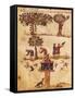 The World of Birds, Miniature from De Venatione, Greek Treatise on Hunting-null-Framed Stretched Canvas
