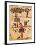 The World of Birds, Miniature from De Venatione, Greek Treatise on Hunting-null-Framed Giclee Print