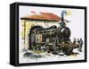 The World of Speed and Power: A Honschel Constructed 2-6-4 Tank Locomotive of 1929 Vintage-John S. Smith-Framed Stretched Canvas
