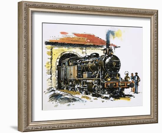The World of Speed and Power: A Honschel Constructed 2-6-4 Tank Locomotive of 1929 Vintage-John S. Smith-Framed Giclee Print