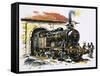 The World of Speed and Power: A Honschel Constructed 2-6-4 Tank Locomotive of 1929 Vintage-John S. Smith-Framed Stretched Canvas