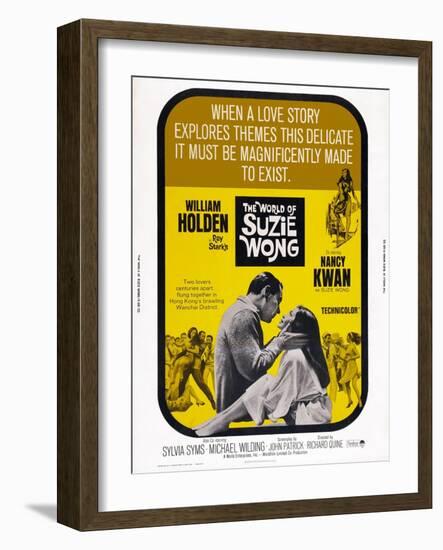 The World of Suzie Wong, from Left: William Holden, Nancy Kwan, 1960-null-Framed Art Print