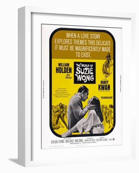 The World of Suzie Wong, from Left: William Holden, Nancy Kwan, 1960-null-Framed Art Print