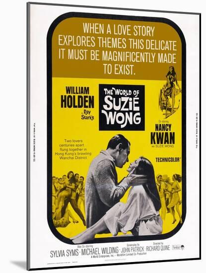 The World of Suzie Wong, from Left: William Holden, Nancy Kwan, 1960-null-Mounted Art Print
