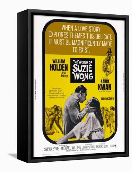 The World of Suzie Wong, from Left: William Holden, Nancy Kwan, 1960-null-Framed Stretched Canvas