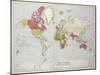 The World on Mercator's Projection, 1920-null-Mounted Giclee Print