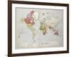 The World on Mercator's Projection, 1920-null-Framed Giclee Print