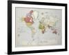 The World on Mercator's Projection, 1920-null-Framed Giclee Print