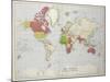 The World on Mercator's Projection, 1920-null-Mounted Giclee Print