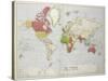 The World on Mercator's Projection, 1920-null-Stretched Canvas