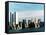 The World Trade Center's Twin Towers Dominate the New York Skyline-null-Framed Stretched Canvas