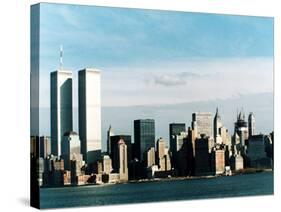 The World Trade Center's Twin Towers Dominate the New York Skyline-null-Stretched Canvas