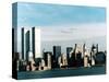 The World Trade Center's Twin Towers Dominate the New York Skyline-null-Stretched Canvas