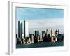 The World Trade Center's Twin Towers Dominate the New York Skyline-null-Framed Photographic Print