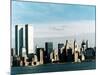 The World Trade Center's Twin Towers Dominate the New York Skyline-null-Mounted Photographic Print