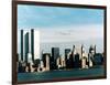 The World Trade Center's Twin Towers Dominate the New York Skyline-null-Framed Photographic Print