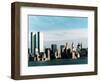 The World Trade Center's Twin Towers Dominate the New York Skyline-null-Framed Photographic Print