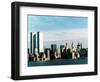 The World Trade Center's Twin Towers Dominate the New York Skyline-null-Framed Photographic Print