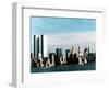 The World Trade Center's Twin Towers Dominate the New York Skyline-null-Framed Photographic Print